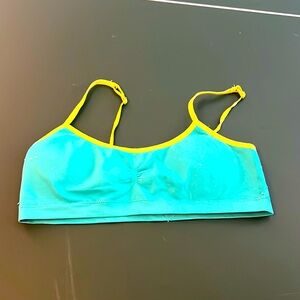 Girls small blue and neon green padded bra